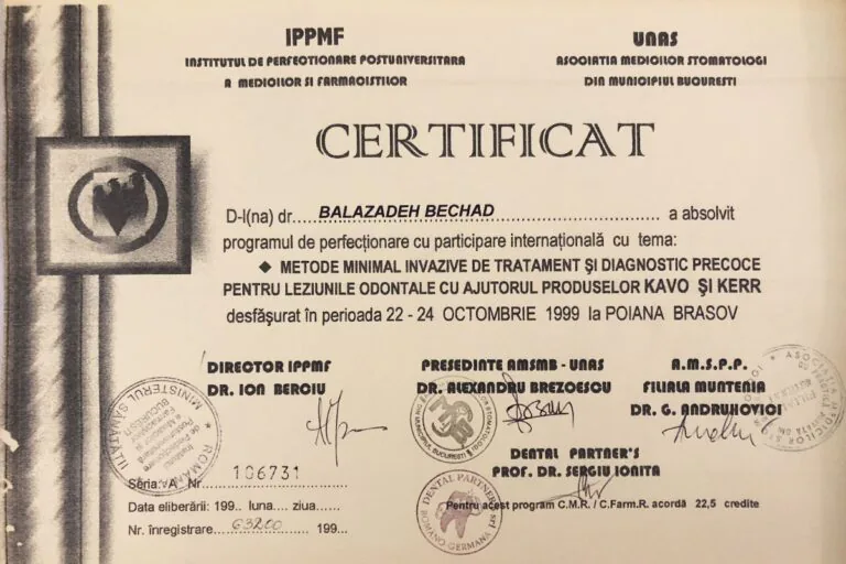 Certificat Dr. Balazadeh Behshad Andrei 18